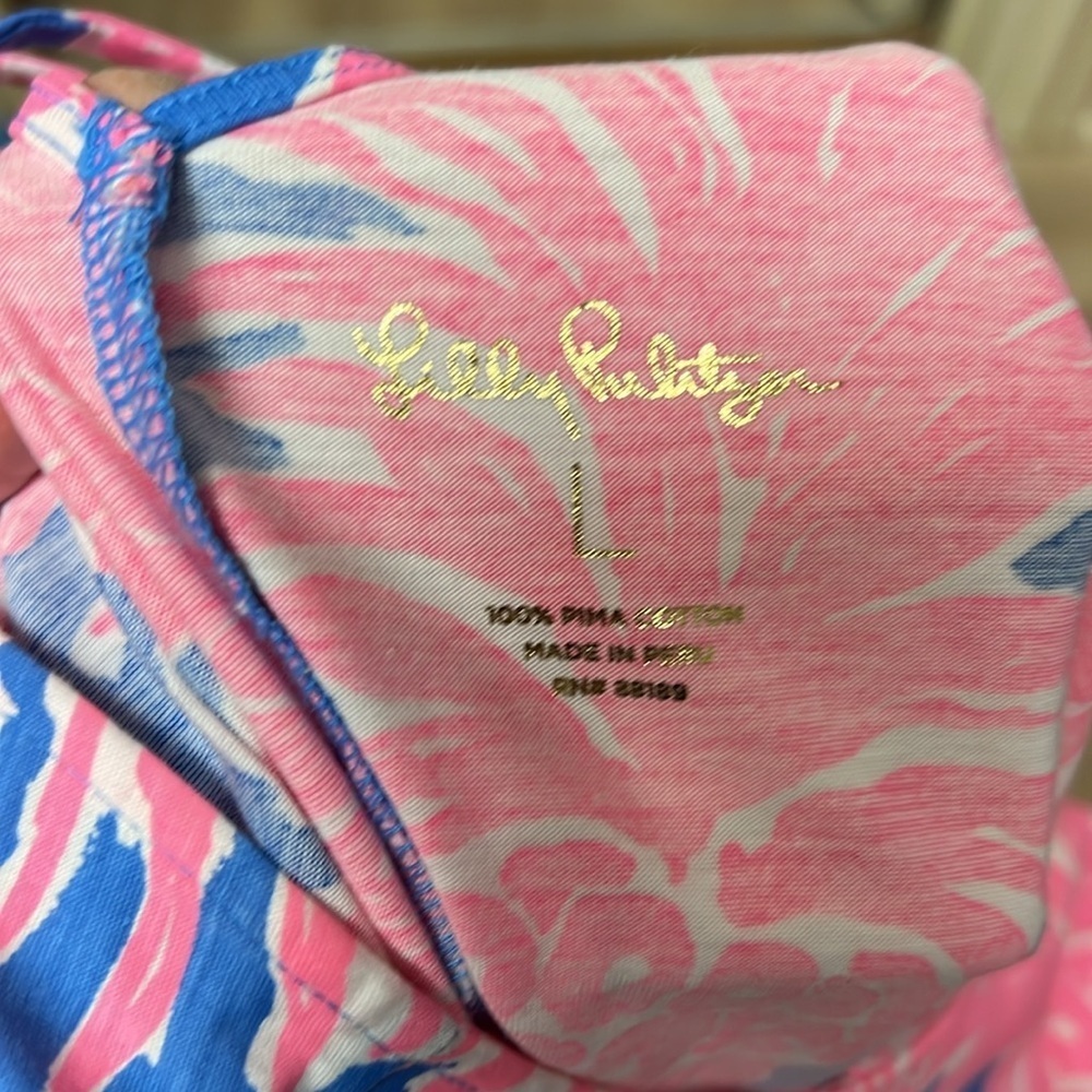 Lilly Pulitzer Kristen Swing dress in Blue Haven Little Flamenco size Large NWOT - Picture 8 of 8
